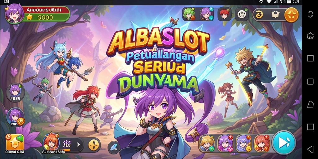 Tangkapan layar dari gameplay seru ALBASLOT dalam dunia Anime.