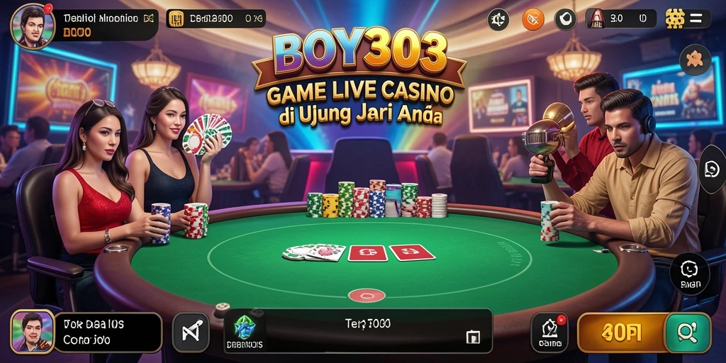 Tampilan gameplay Live Casino yang mendebarkan di BOY303.