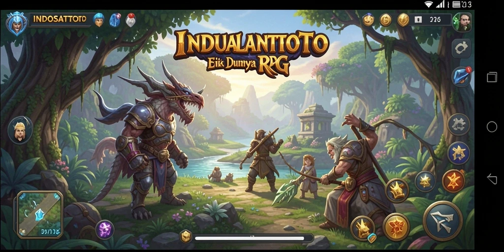 Screenshot gameplay INDOSATTOTO menampilkan pertarungan seru dan karakter yang menawan.