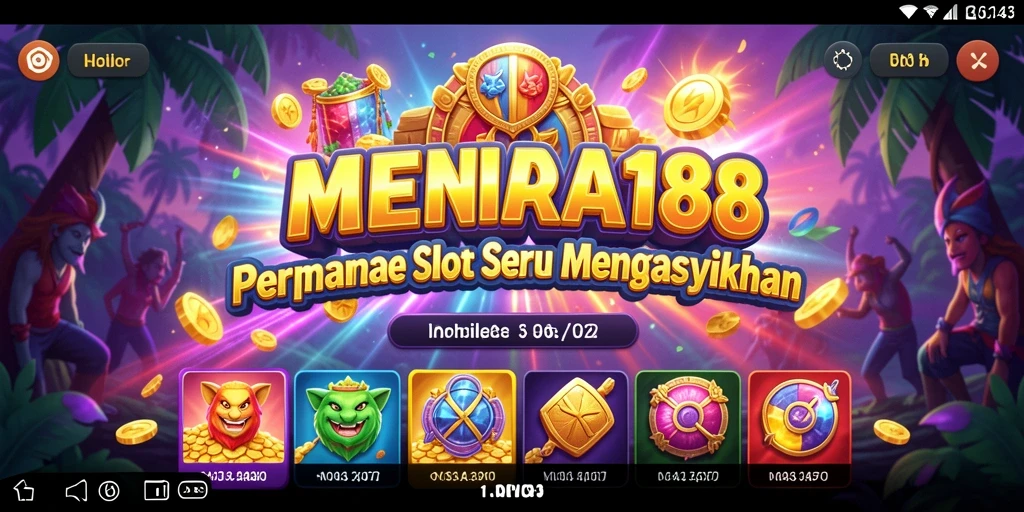 Tampilan menarik dari gameplay Slot MENARA188 yang penuh warna.