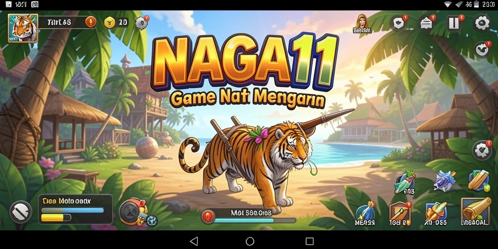 Tangkapan layar gameplay NAGA11 yang menyenangkan dan interaktif.