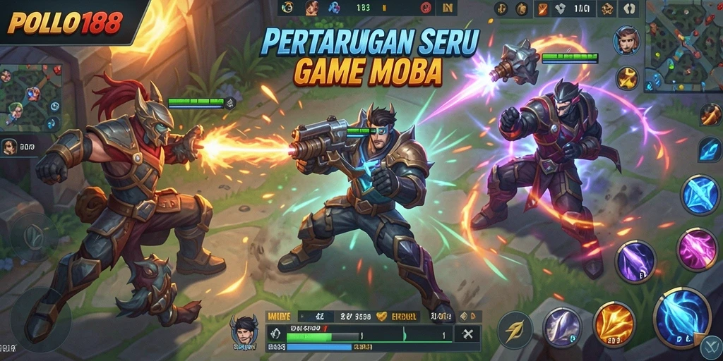 Tangkapan layar gameplay seru POLO188 yang menunjukkan aksi pertarungan.