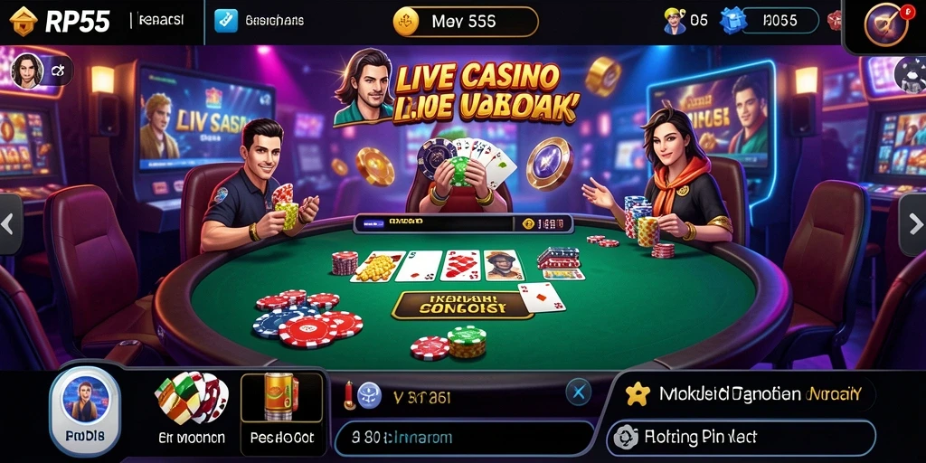 Gameplay Live Casino yang menarik dan interaktif di RP55.