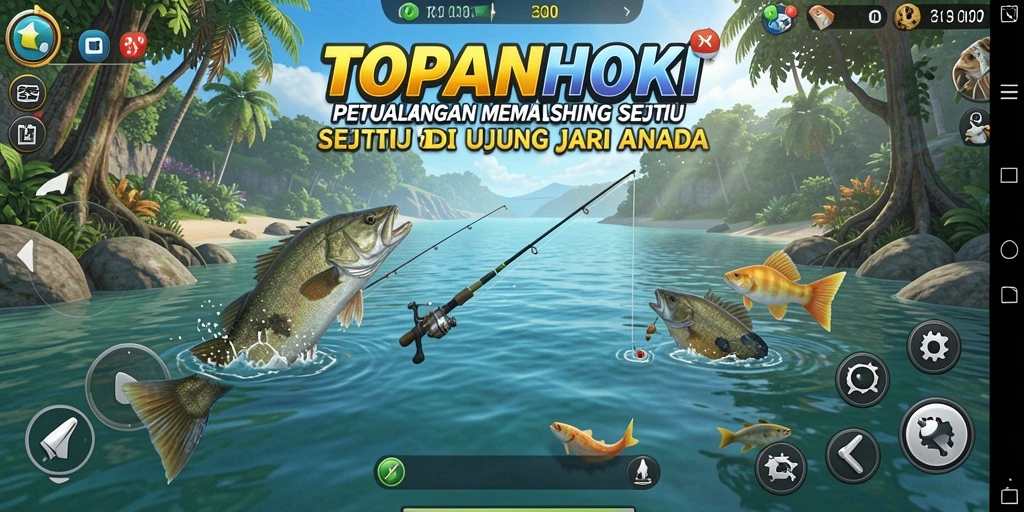 Tangkapan ikan di TOPANHOKI dengan grafis menawan