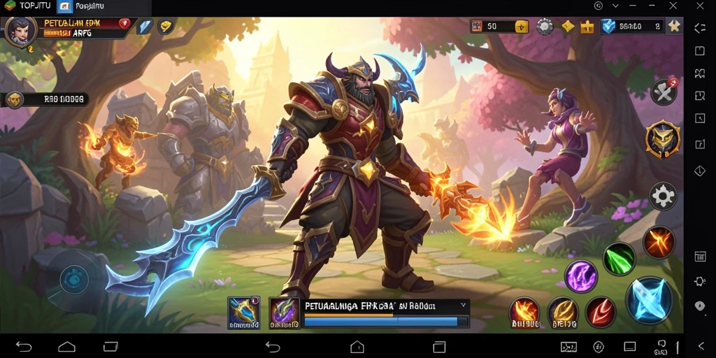 Screenshot gameplay menampilkan pertarungan seru dalam dunia ARPG yang fantastis.
