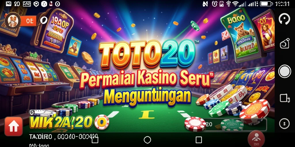 Screenshot gameplay TOTO20 yang menampilkan aksi kasino yang mendebarkan.